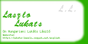 laszlo lukats business card